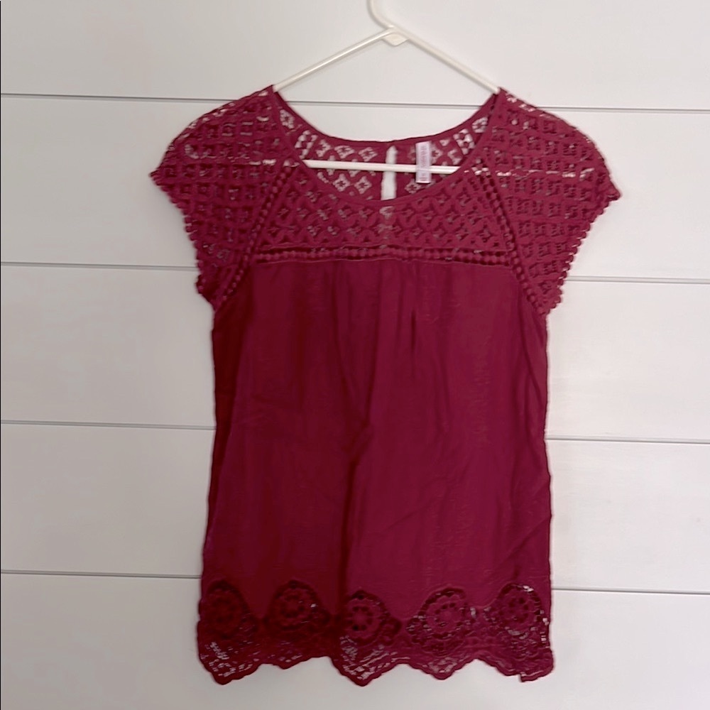 Burgundy Womens Blouse